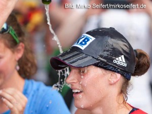 Berlin, 4.7.2015: Lena Schöneborn wird zum ersten Mal Einzel-Weltmeisterin im Mod. 5-Kampf.