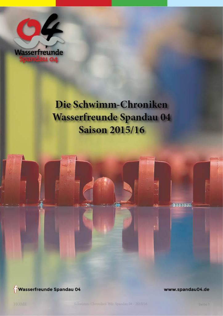 Deckblatt der Schwimm-Chroniken.